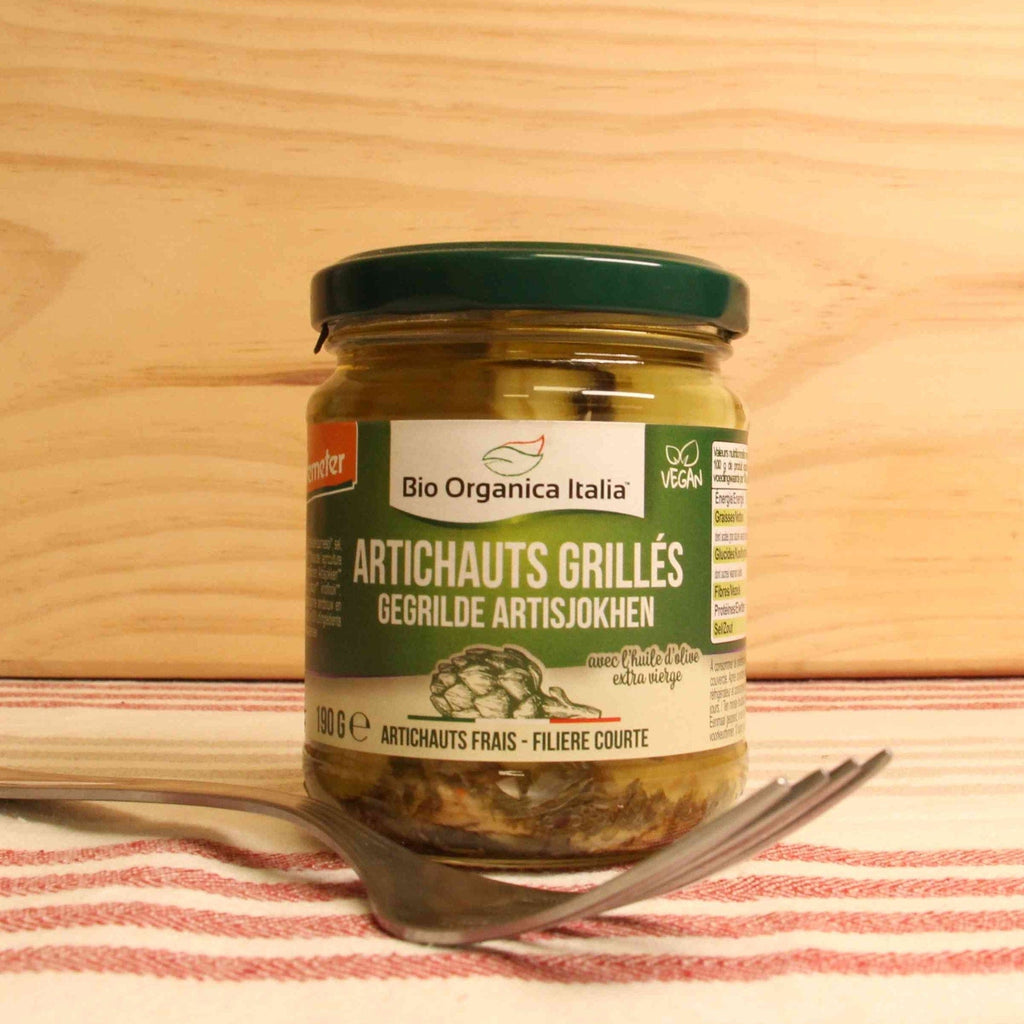 Bio Organica Italia Artichauts grillés à l'huile BIO - 190g net égoutté - ANTIGASPI vrac-zero-dechet-ecolo-lille-pilaterie