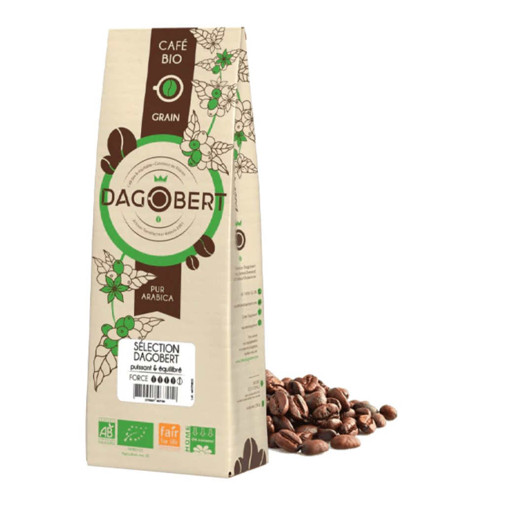 Cafés Dagobert Café grain Mélange Sélection boisé & chocolaté BIO - intensité 9/10 - 1kg vrac-zero-dechet-ecolo-lille-pilaterie