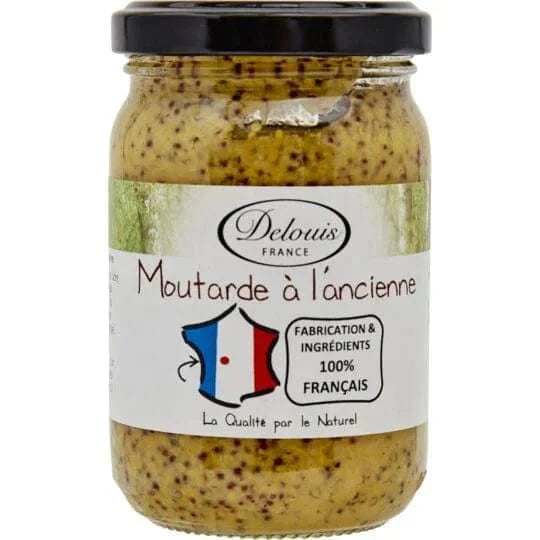 Delouis Moutarde à l'ancienne 100% française - 180g vrac-zero-dechet-ecolo-lille-pilaterie