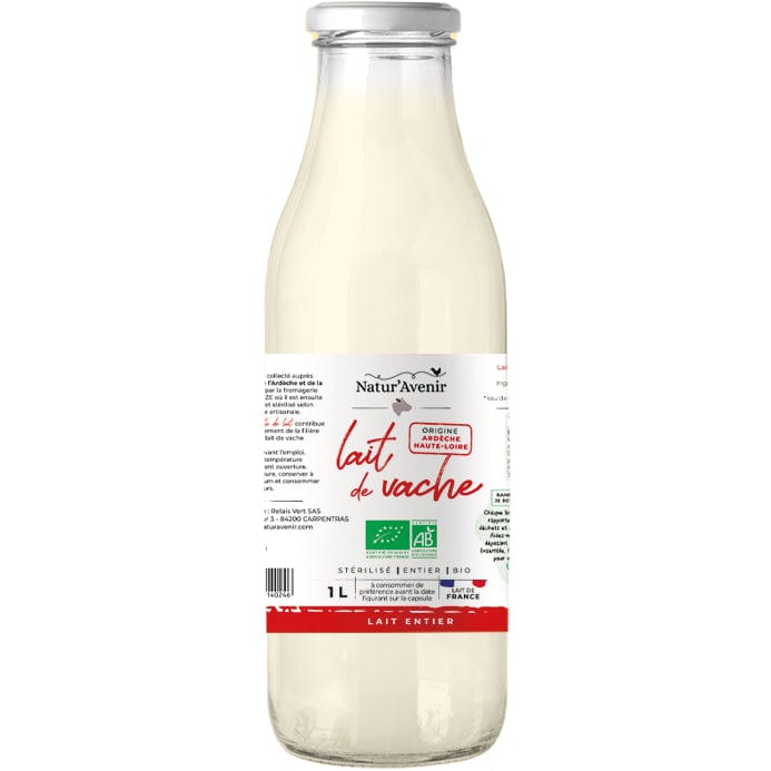 Natur'Avenir Lait entier stérilisé BIO - 1L - ANTIGASPI vrac-zero-dechet-ecolo-lille-pilaterie