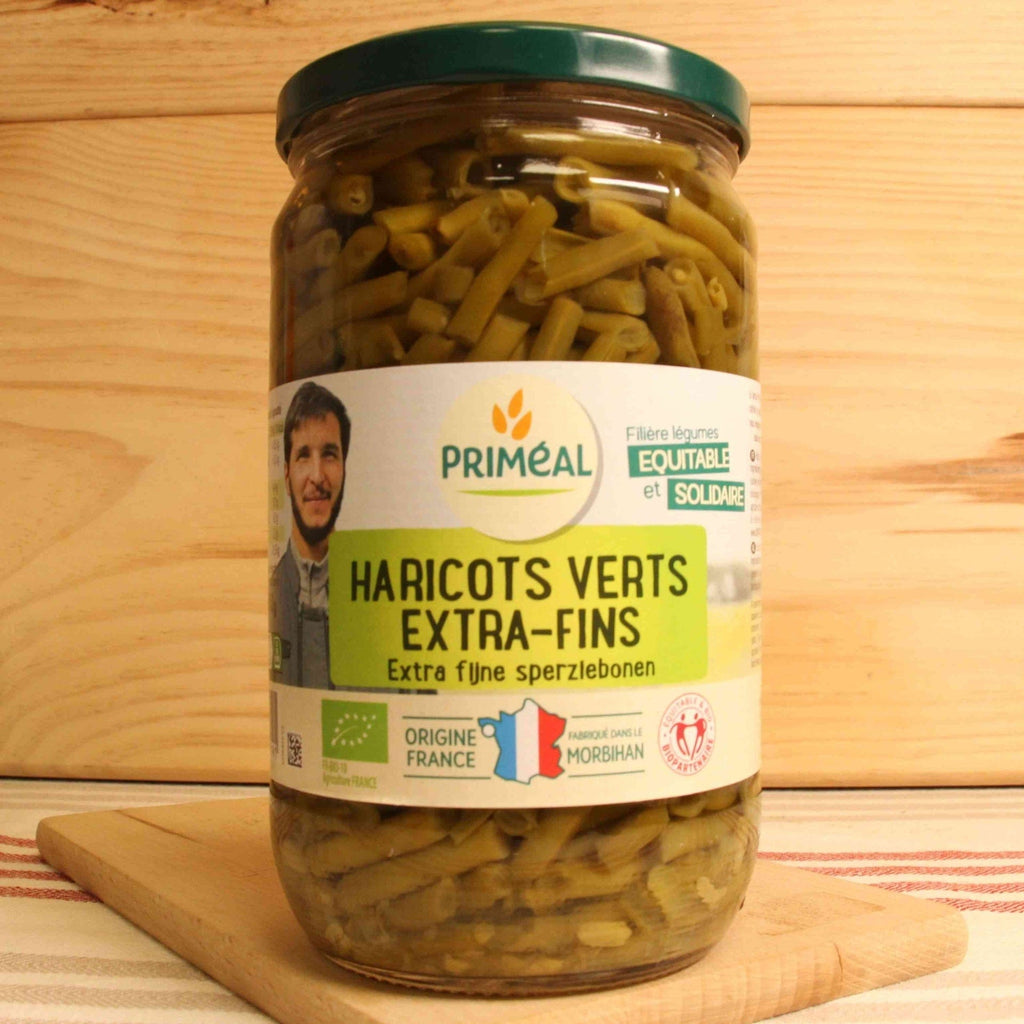 Priméal Haricots verts extra fins de France BIO - 360g net égoutté vrac-zero-dechet-ecolo-lille-pilaterie