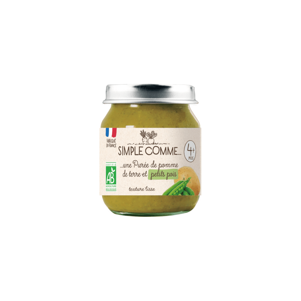 Simple comme Pot bébé Pomme de Terre et Petits Pois BIO - dès 4 mois - 125g - ANTIGASPI vrac-zero-dechet-ecolo-lille-pilaterie