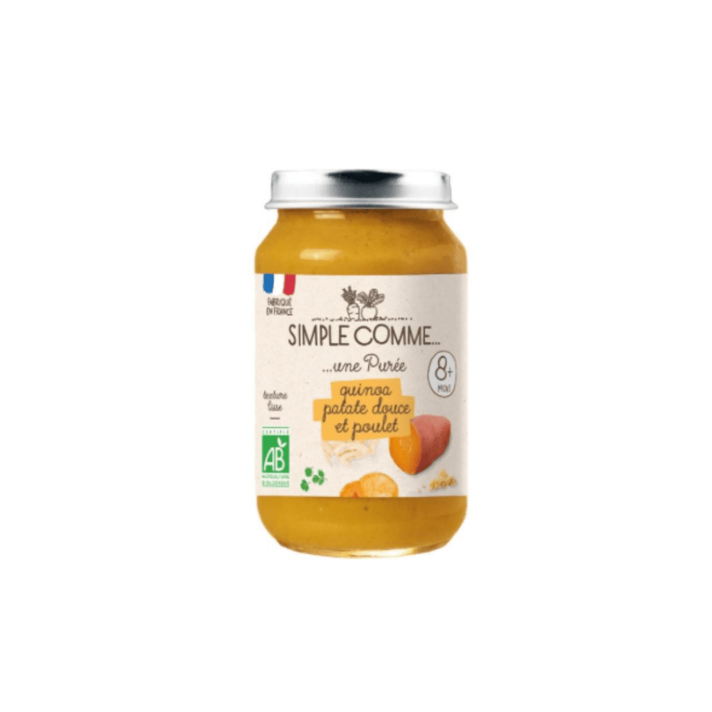 Simple comme Pot bébé Quinoa Patate Douce Poulet BIO - dès 8 mois - 200g vrac-zero-dechet-ecolo-lille-pilaterie